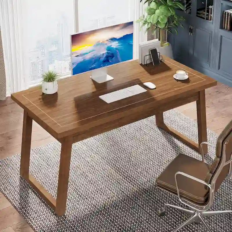 Scrivania per ufficio direzionale in legno massello con cassetto