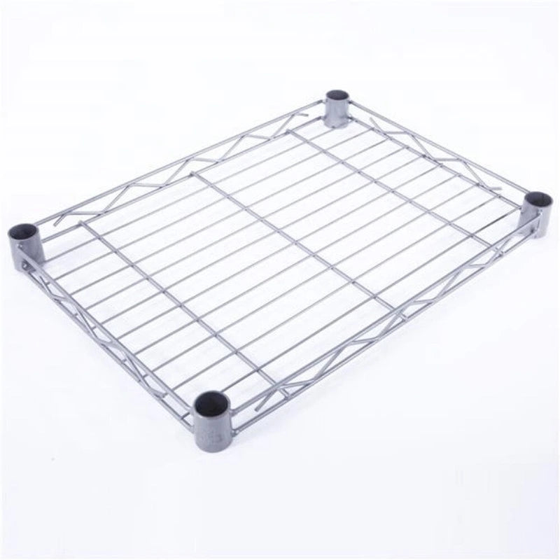 Scaffale portaoggetti rettangolare in acciaio al carbonio con 4 ripiani, grigio argento - 13,77 x 9,84 x 31,5