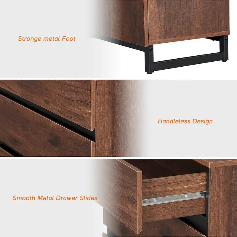 Credenza moderna 3 in 1 con 9 cassetti