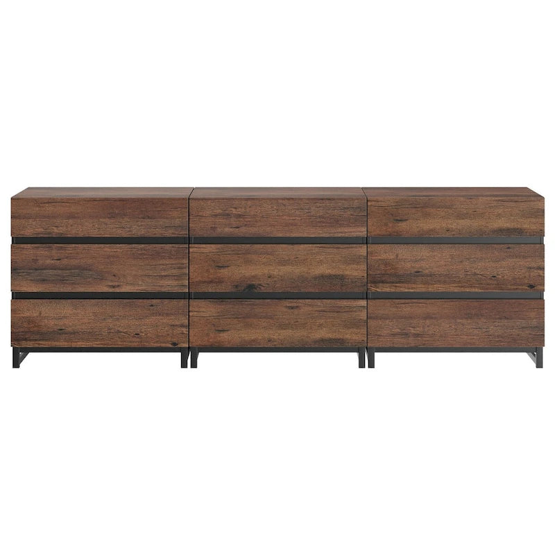 Credenza moderna 3 in 1 con 9 cassetti