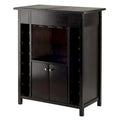 Mobiletto portabottiglie, piano espandibile, espresso - 29,92 x 17,32 x 37,01 pollici