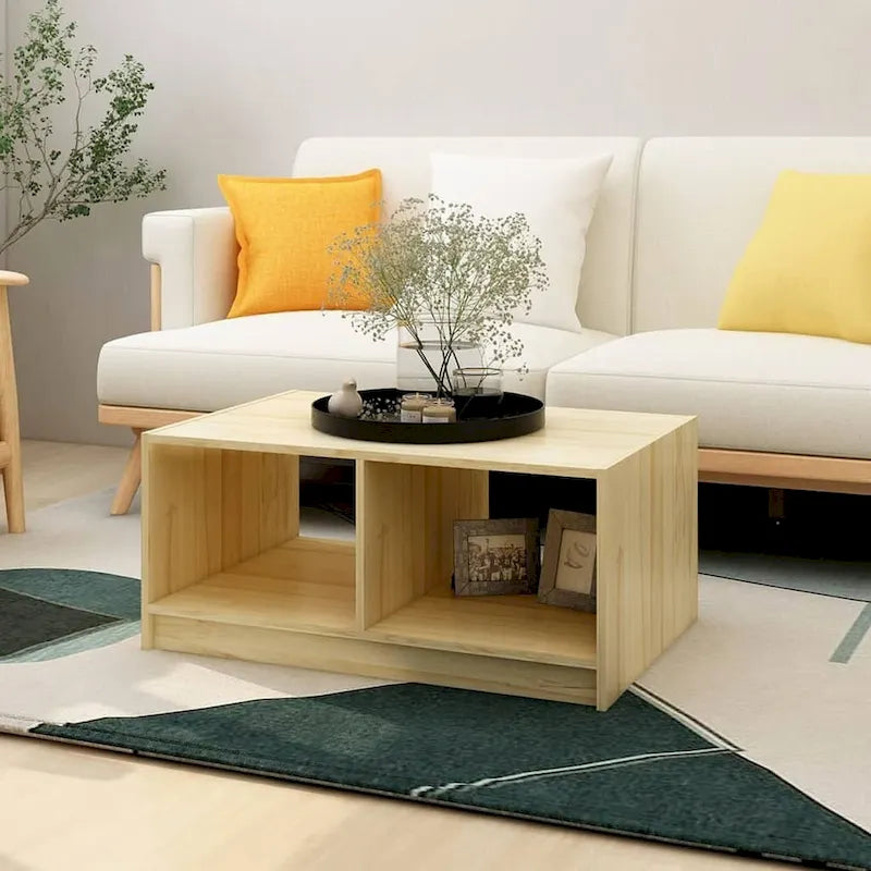 vidaXL Solid Pinewood Coffee Table 29.5 x13.2  Couch End Table Multi Colors - 29.5  x 19.7  x 13.2 