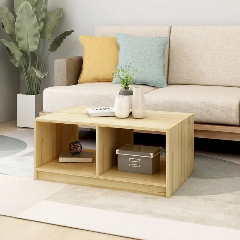 vidaXL Tavolino da caffè in legno massello di pino 29,5 x 13,2 cm Tavolino da divano multicolore - 29,5 x 19,7 x 13,2 cm