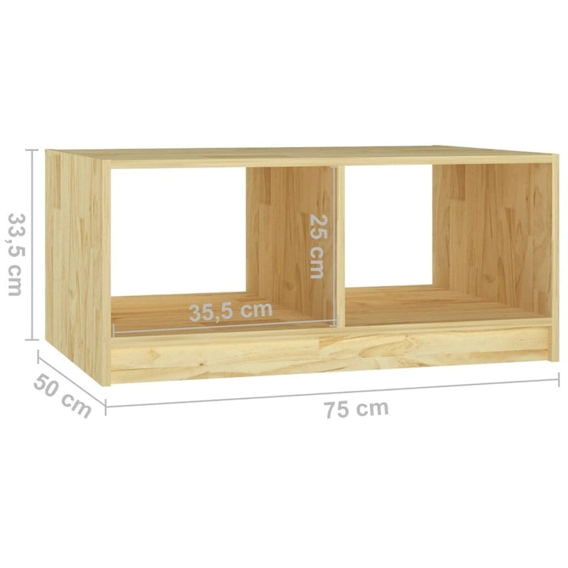 vidaXL Tavolino da caffè in legno massello di pino 29,5 x 13,2 cm Tavolino da divano multicolore - 29,5 x 19,7 x 13,2 cm