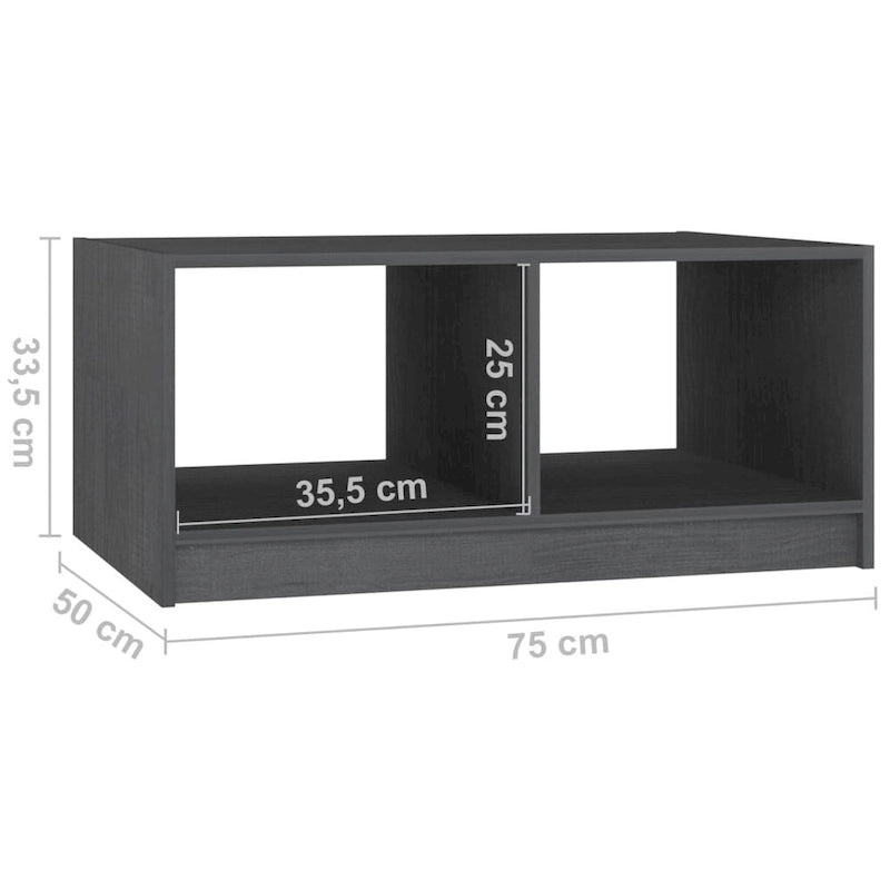 vidaXL Tavolino da caffè in legno massello di pino 29,5 x 13,2 cm Tavolino da divano multicolore - 29,5 x 19,7 x 13,2 cm