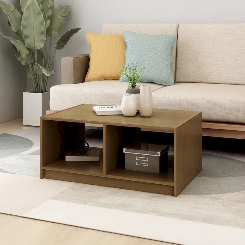 vidaXL Tavolino da caffè in legno massello di pino 29,5 x 13,2 cm Tavolino da divano multicolore - 29,5 x 19,7 x 13,2 cm