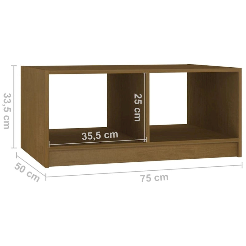 vidaXL Tavolino da caffè in legno massello di pino 29,5 x 13,2 cm Tavolino da divano multicolore - 29,5 x 19,7 x 13,2 cm