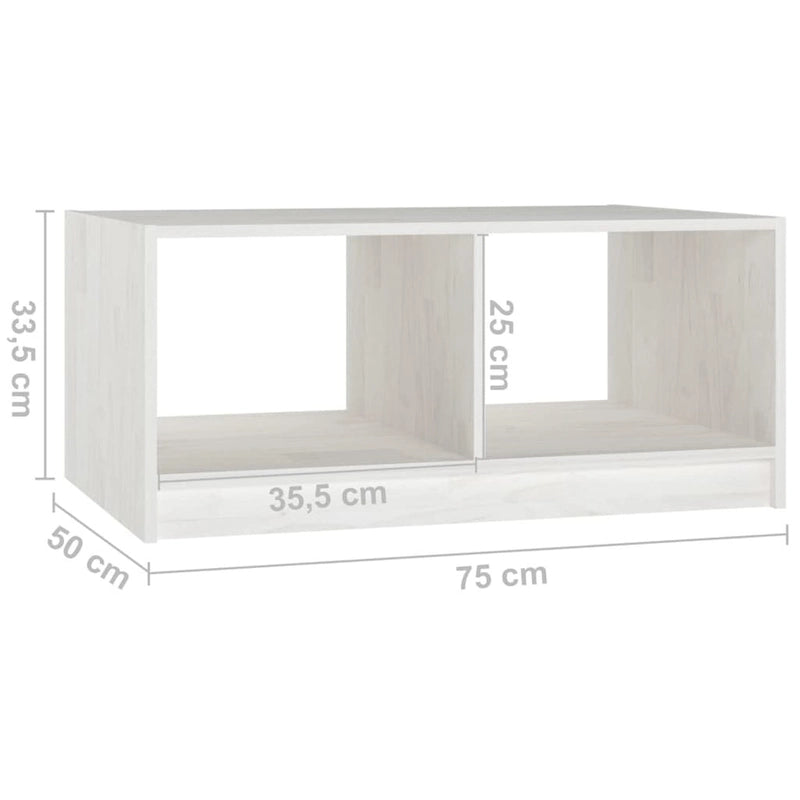 vidaXL Tavolino da caffè in legno massello di pino 29,5 x 13,2 cm Tavolino da divano multicolore - 29,5 x 19,7 x 13,2 cm
