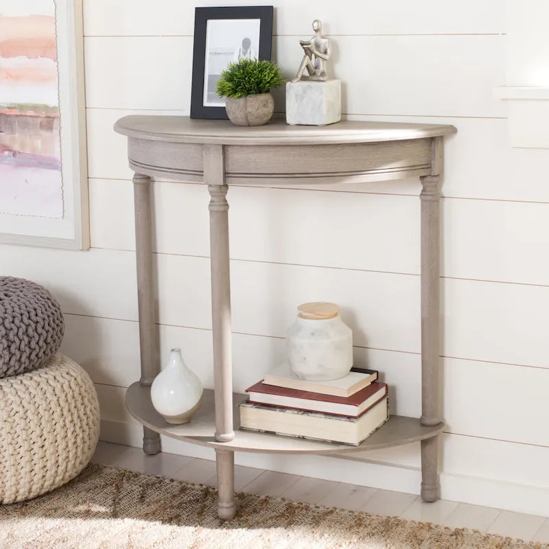 SAFAVIEH Veva Half Moon Console Table - 28  W x 11.8  L x 28  H - 28Wx12Dx28H
