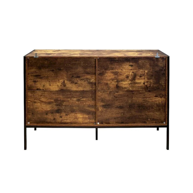 Comò rustico marrone a 6 cassetti o set di 2 comodini