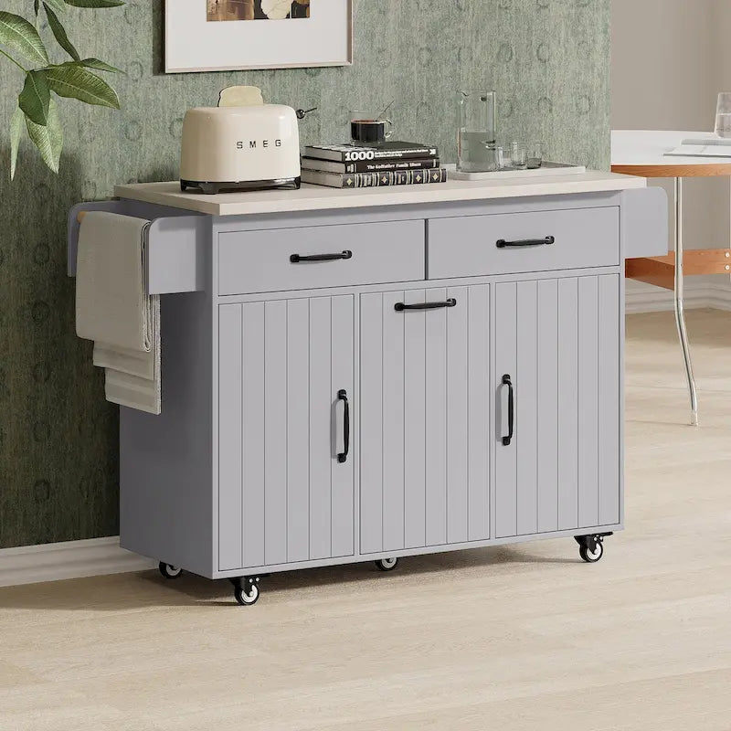 Isola da cucina con mobiletto porta-rifiuti
