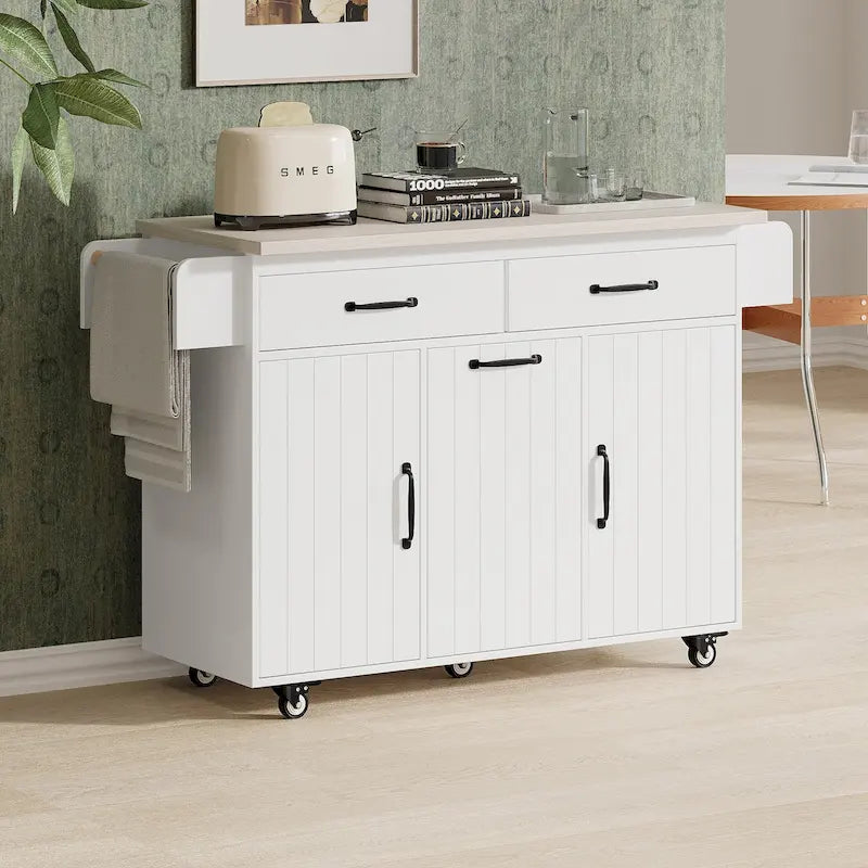 Isola da cucina con mobiletto porta-rifiuti