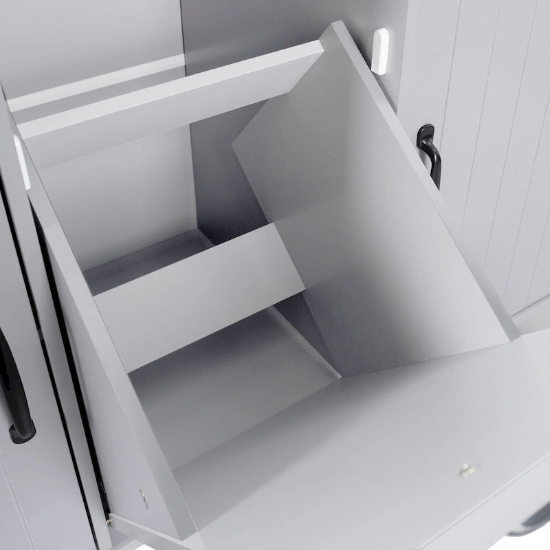 Isola da cucina con mobiletto porta-rifiuti