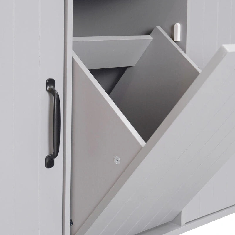 Isola da cucina con mobiletto porta-rifiuti