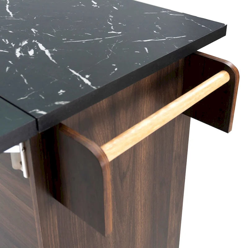 Isola da cucina con mobiletto porta-rifiuti