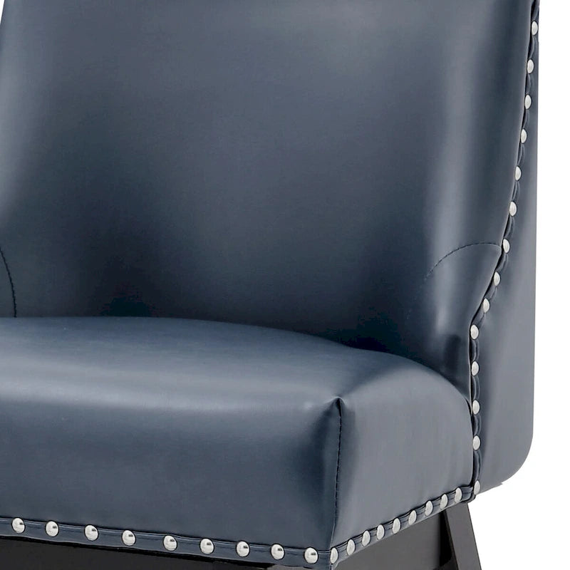 Sgabello da bar girevole con struttura in legno imbottita e seduta in tessuto LUE BONA da 26 pollici, altezza bancone, set di 4 - 19,6 P x 19,6 L x 37 A