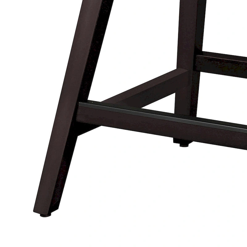 Sgabello da bar girevole con struttura in legno imbottita e seduta in tessuto LUE BONA da 26 pollici, altezza bancone, set di 4 - 19,6 P x 19,6 L x 37 A