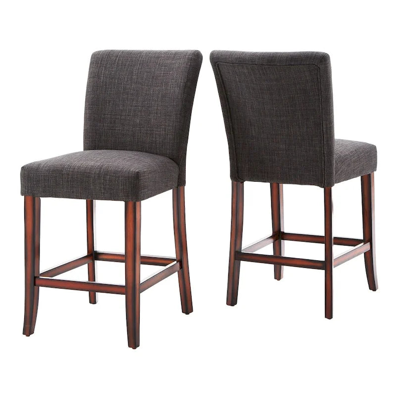 Sgabelli alti Parson Classic Linen da bancone (set da 2) di iNSPIRE Q Bold