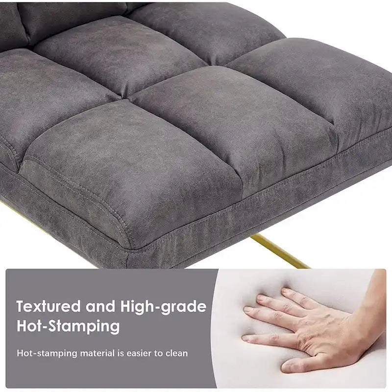 Poltrona Mcombo con pouf, divano lounge, 4013