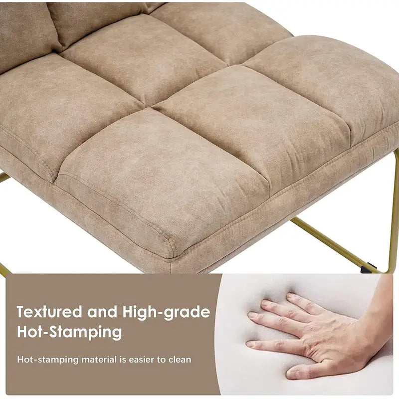 Poltrona Mcombo con pouf, divano lounge, 4013