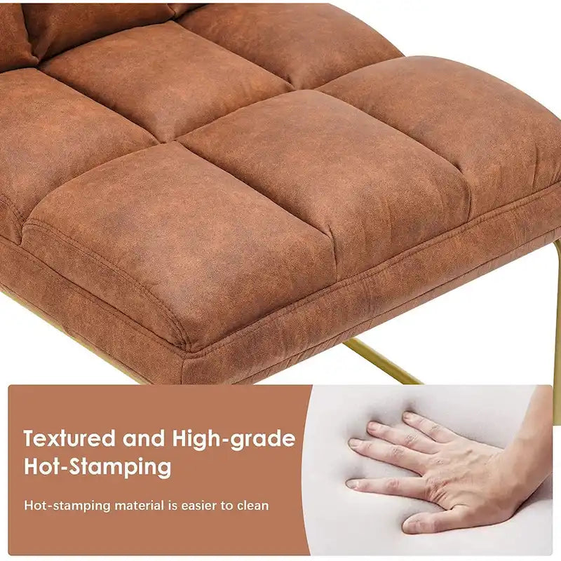 Poltrona Mcombo con pouf, divano lounge, 4013