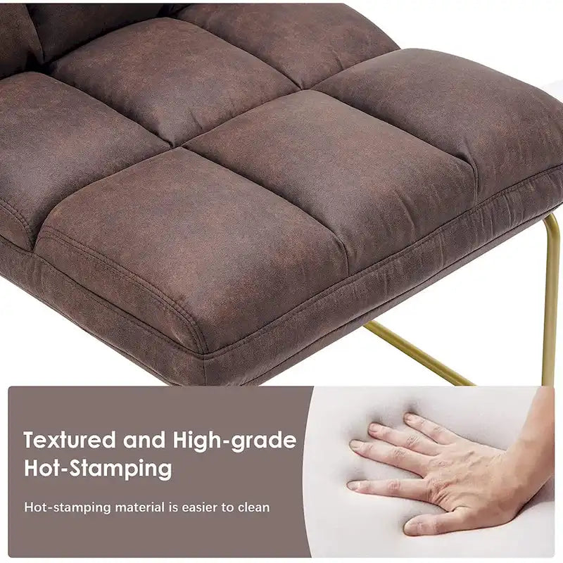 Poltrona Mcombo con pouf, divano lounge, 4013