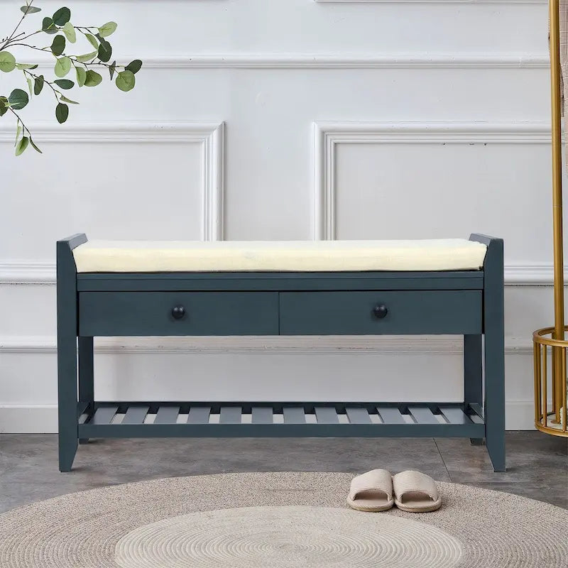 Panca portaoggetti in legno in stile francese vintage, per uso interno