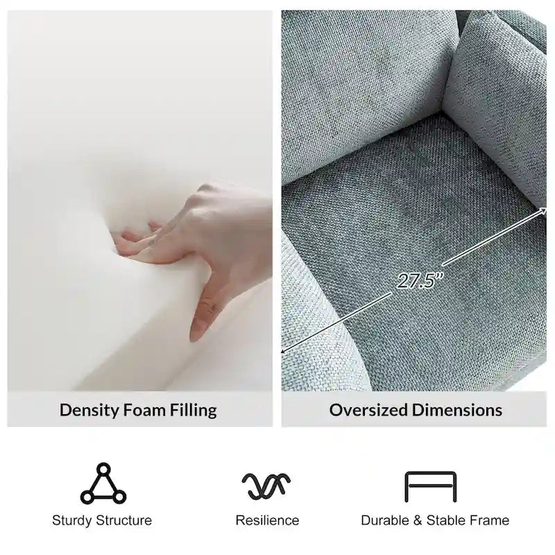Poltrona reclinabile girevole a dondolo Barry Modern 38 con porte USB di HULALA HOME