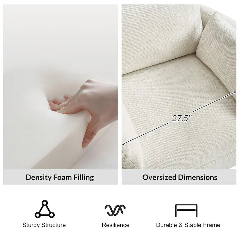 Poltrona reclinabile girevole a dondolo Barry Modern 38 con porte USB di HULALA HOME