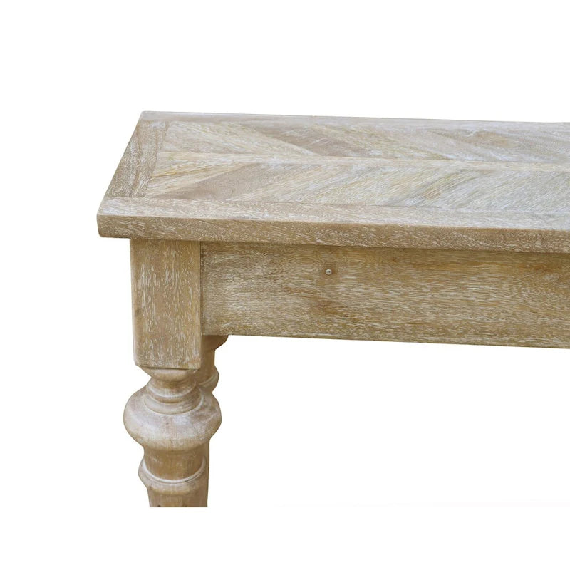 Tavolo consolle tradizionale Arin da 60 pollici con gambe tornite, in legno di mango