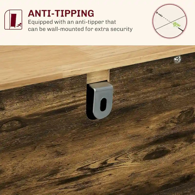 Credenza HOMCOM con piano in legno massello, mobiletto moderno per la cucina, mobile bar con 3 cassetti