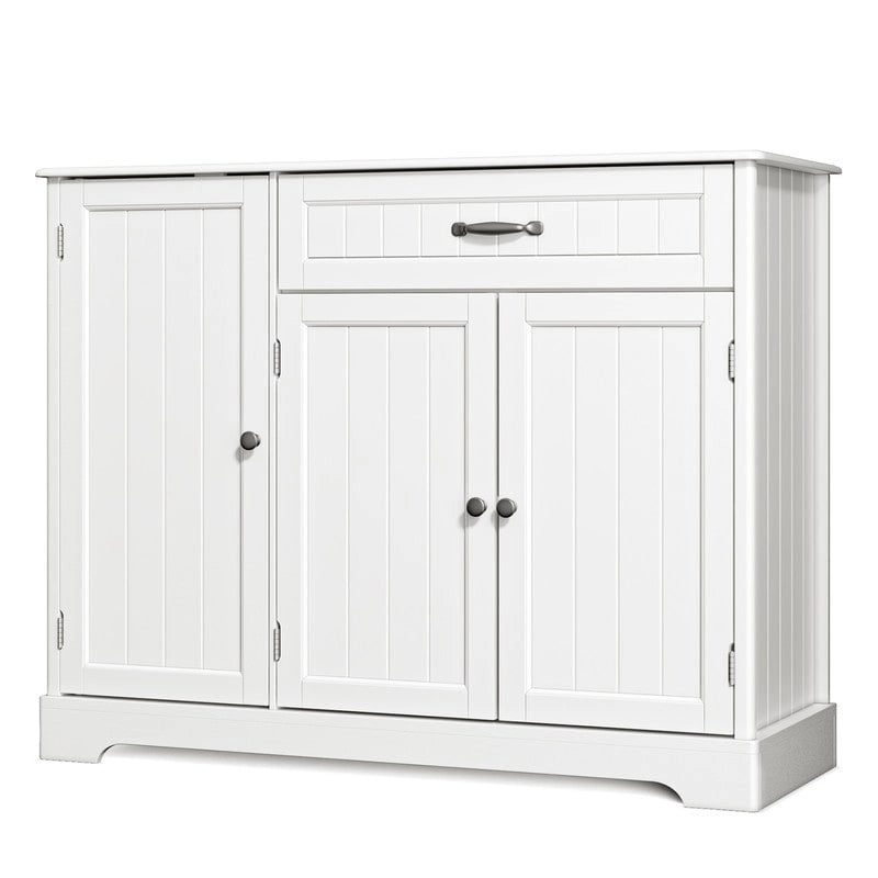 Credenza con contenitore, credenza da cucina con cassetto e 3 ante
