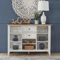 Lakeshore Server con porta bicchieri e ripiani regolabili - Bianco