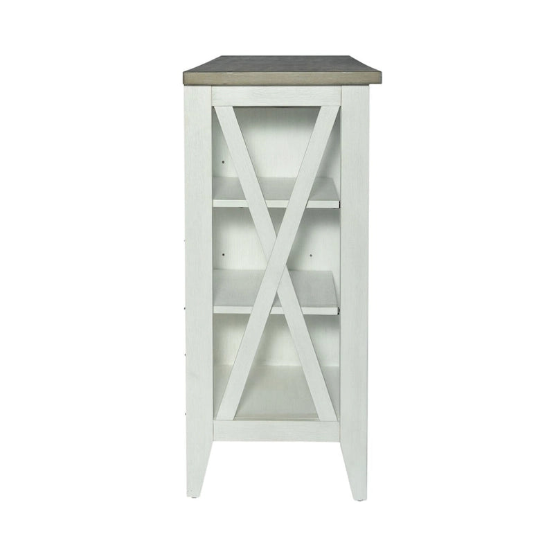 Lakeshore Server con porta bicchieri e ripiani regolabili - Bianco