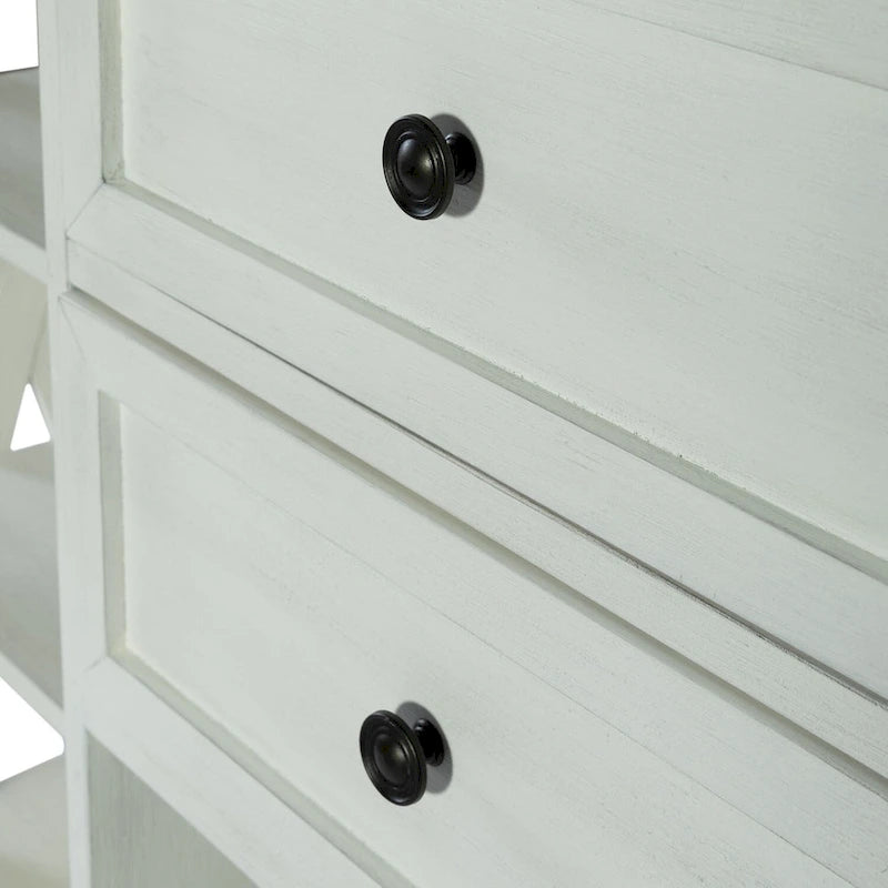 Lakeshore Server con porta bicchieri e ripiani regolabili - Bianco