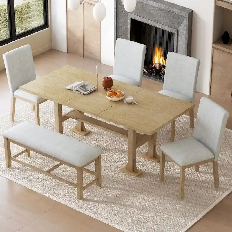 Set da tavolo estensibile da 6 pezzi per sala da pranzo