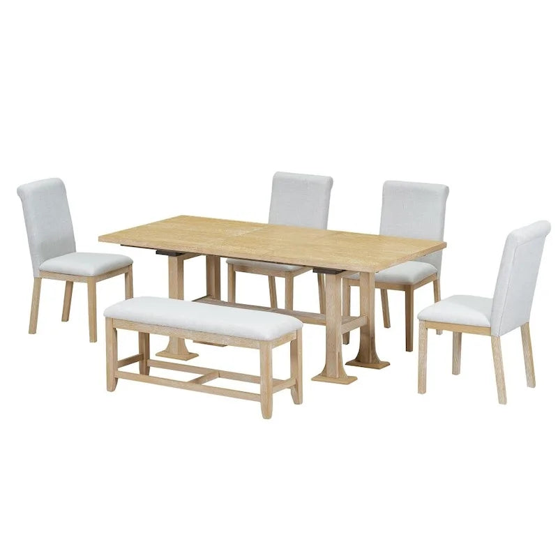 Set da tavolo estensibile da 6 pezzi per sala da pranzo