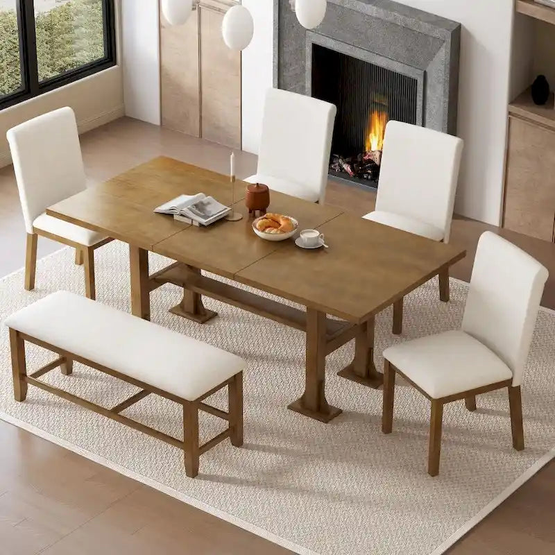 Set da tavolo estensibile da 6 pezzi per sala da pranzo