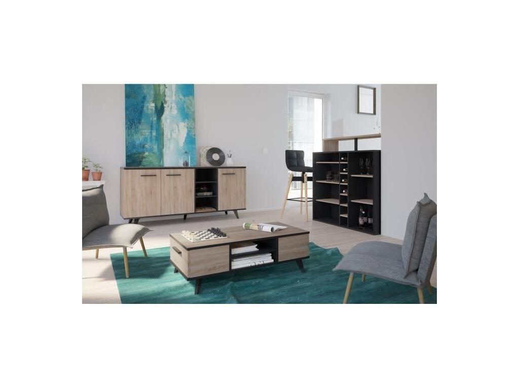 Credenza in legno di quercia marrone