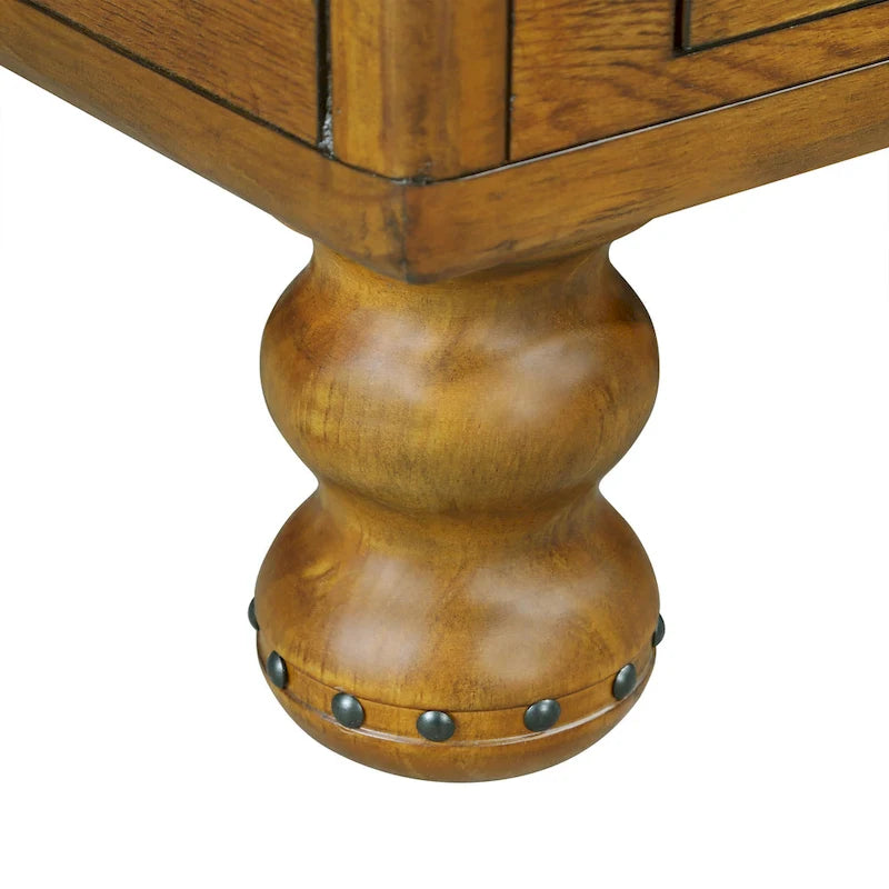 Set di tavoli da soggiorno in legno massello da 3 pezzi