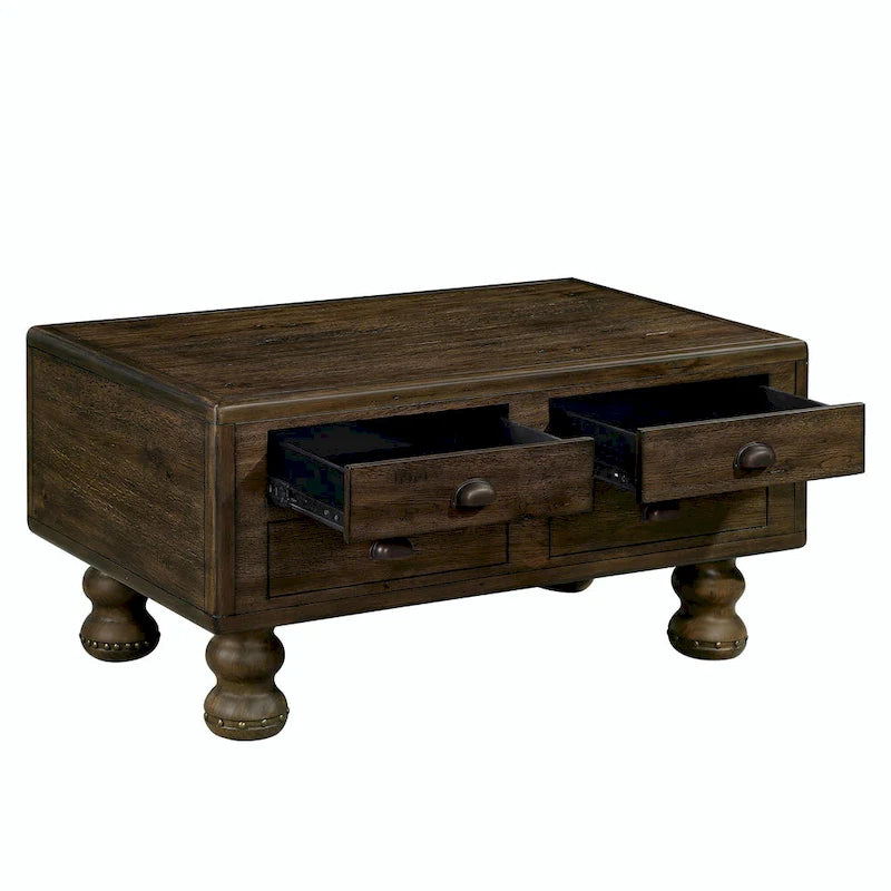 Set di tavoli da soggiorno in legno massello da 3 pezzi