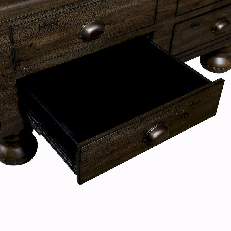 Set di tavoli da soggiorno in legno massello da 3 pezzi