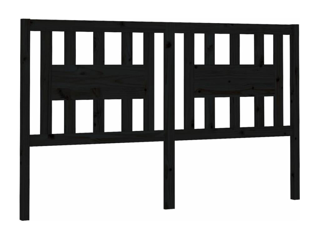 Letto in legno massello nero, 166 x 4 x 100 cm