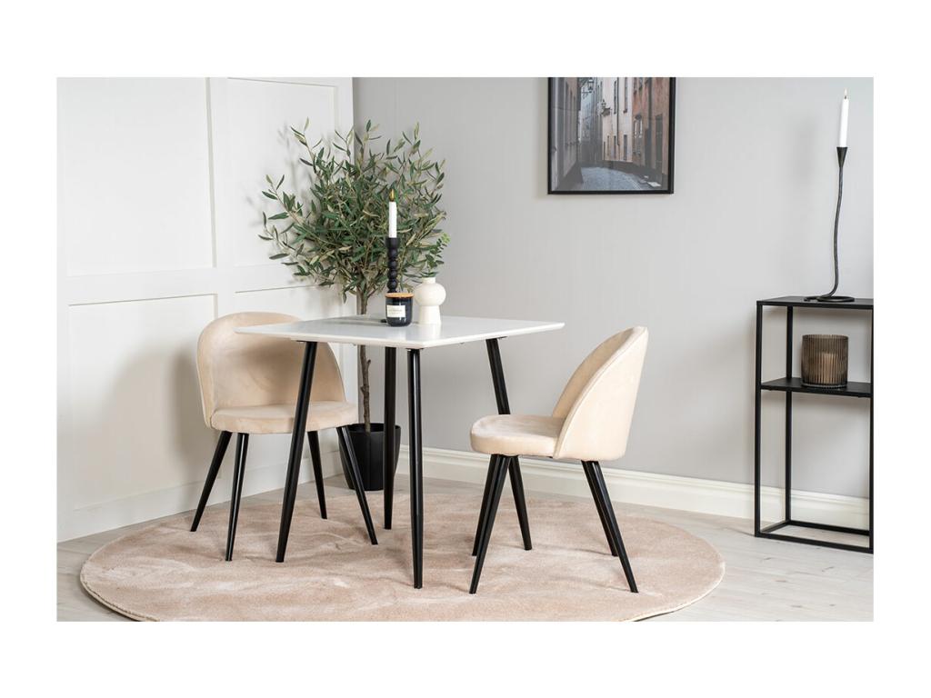 Tavolo bianco, 80 x 80 cm