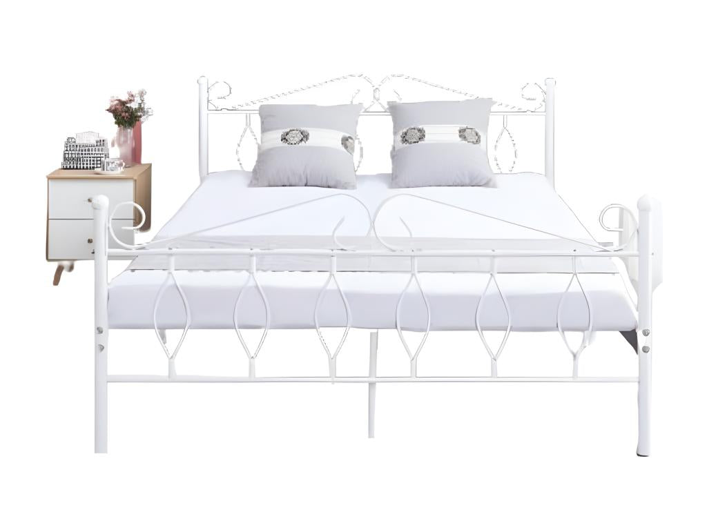 Letto in metallo bianco, 160 x 200 cm
