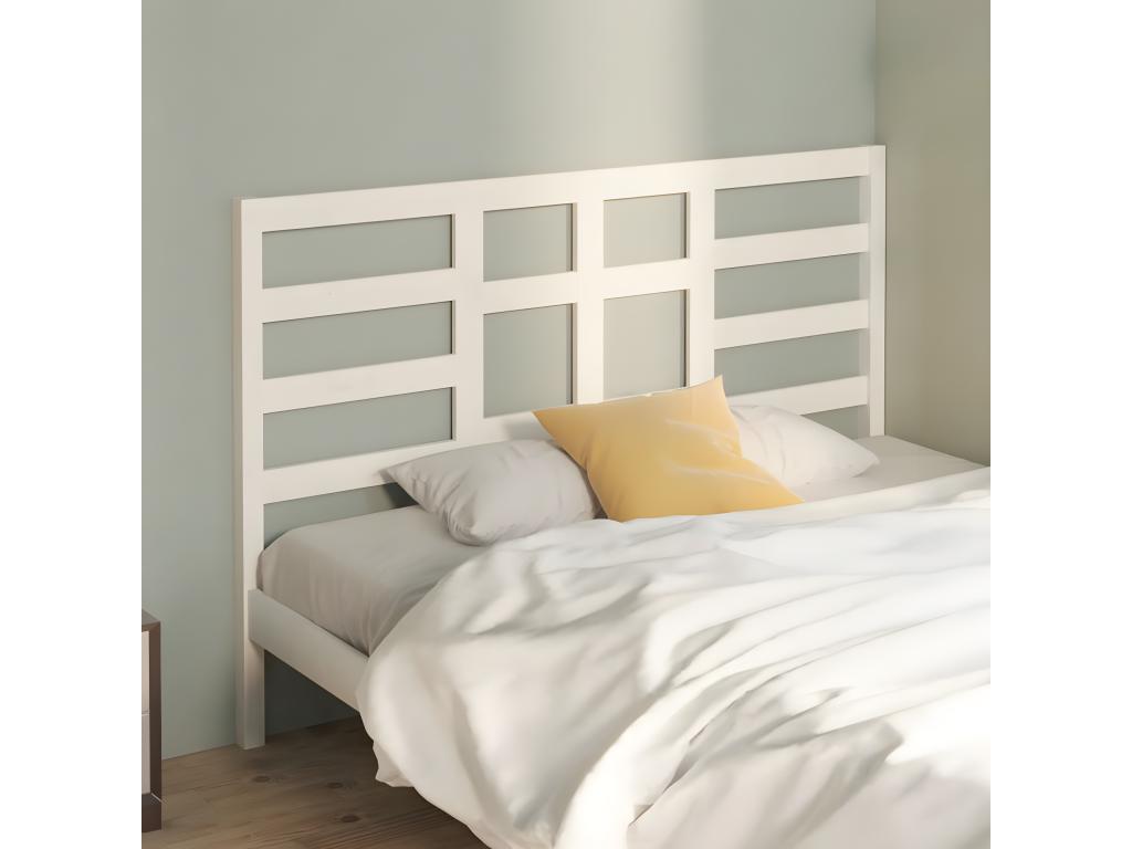 Letto in legno massello bianco, 126 x 4 x 104 cm