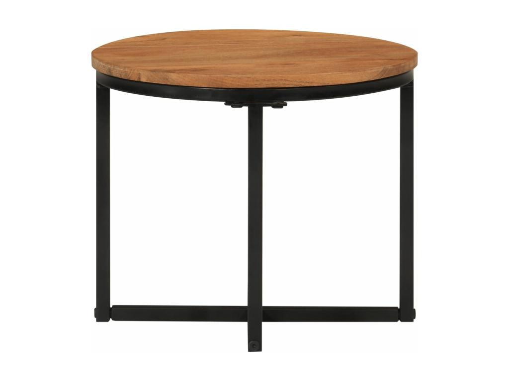 Tavolino da caffè in legno massello marrone, 35 x 35 x 30 cm