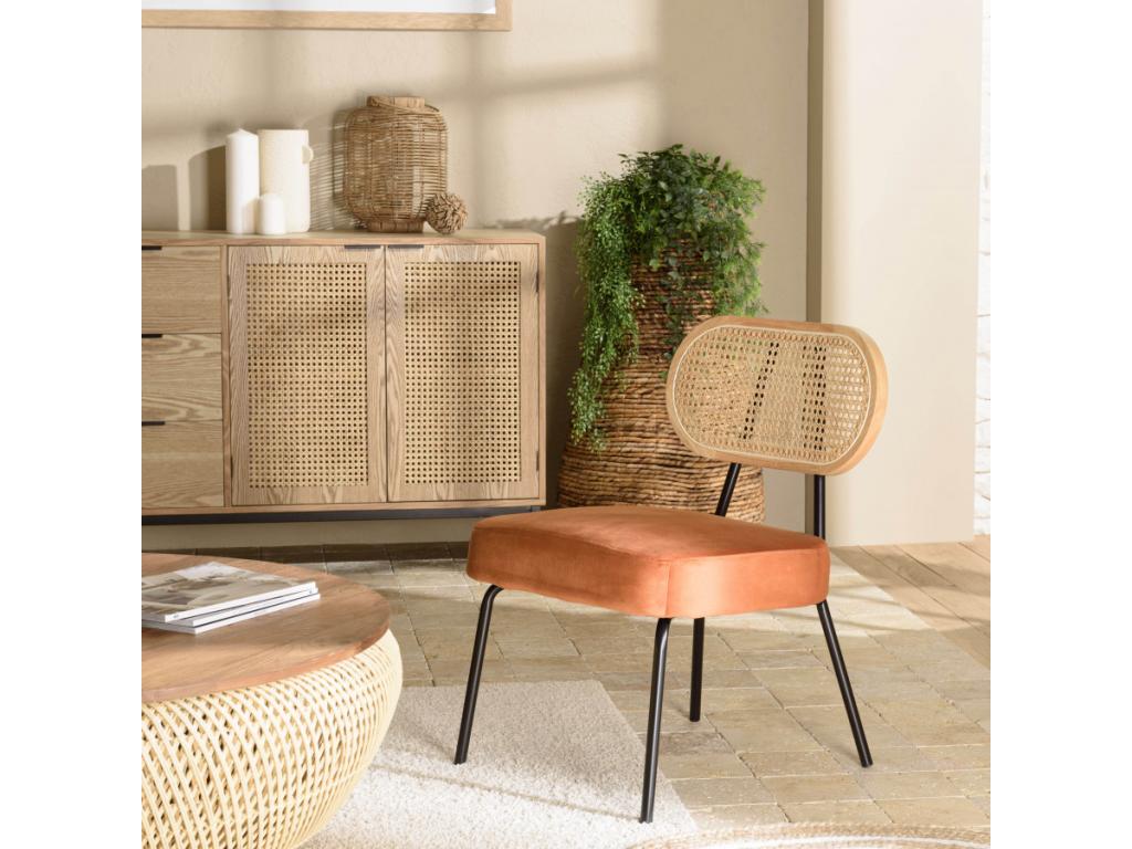 Poltrona in velluto nero