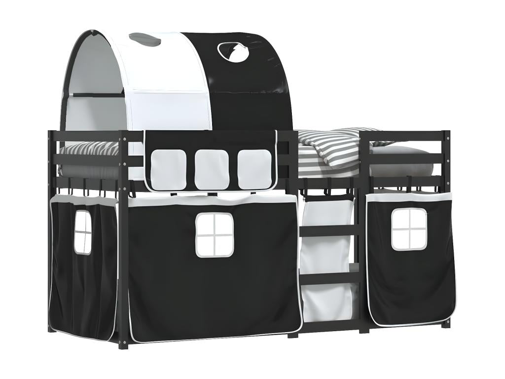 Letto in legno di pino nero, 90 x 190 cm