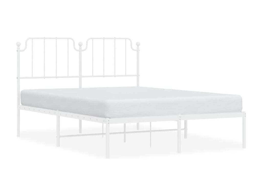 Struttura letto in metallo bianco, 140 x 200 cm